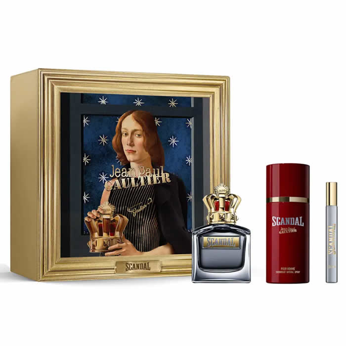 Jean Paul Gaultier Scandal pentru bărbați Eau De Toilette Spray 100ml Set 3 Bucuri