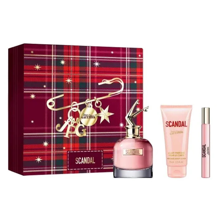 Jean Paul Gaultier Scandal Eau de Parfum Spray 80 ml Ensemble de 3 pièces 