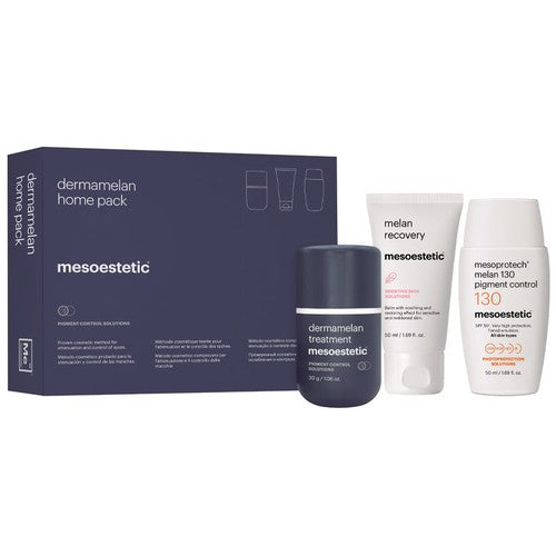 Mesoestetic Dermamelan Home Pack Set: Creme 30 g, Sonnenschutz 50 ml, Balsam 50 ml