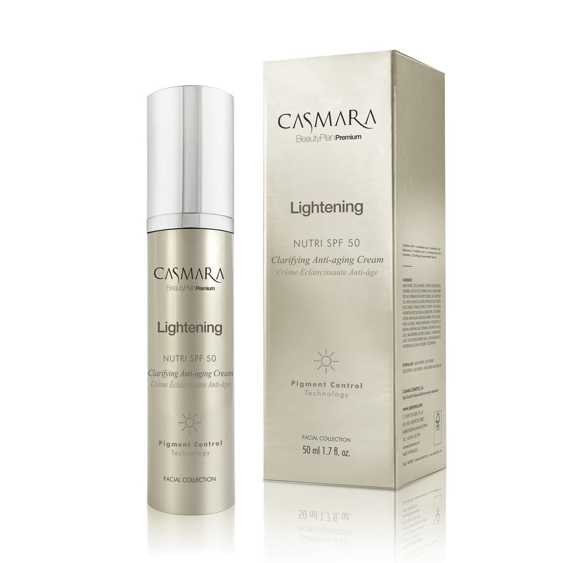 Casmara Crema viso antietà Lightening Nutri SPF 50 Clarificante antietà 50 ml — Krém na obličej