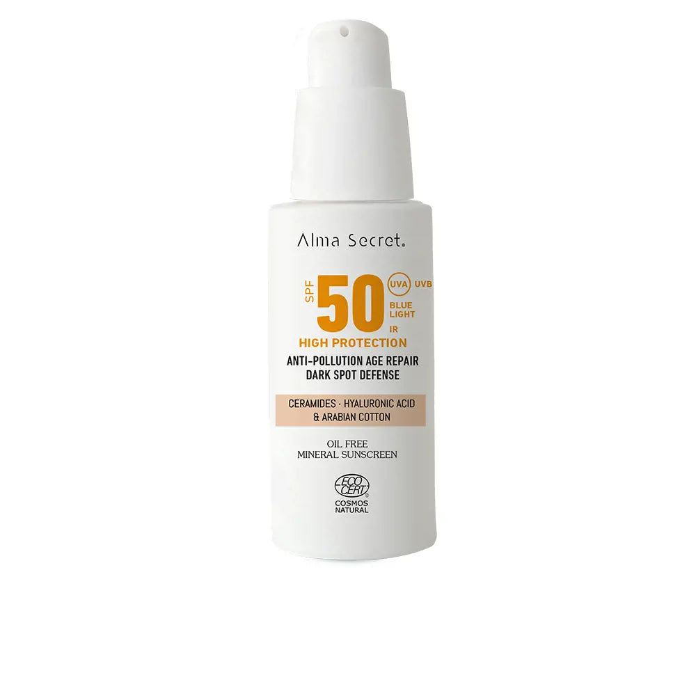 Alma Secret Ansigtssolcreme med farve Spf50 Sand 50ml