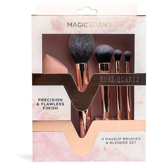 Magic Studio Rose Quartz Sæt med 5 makeupbørster til ansigt og øjne