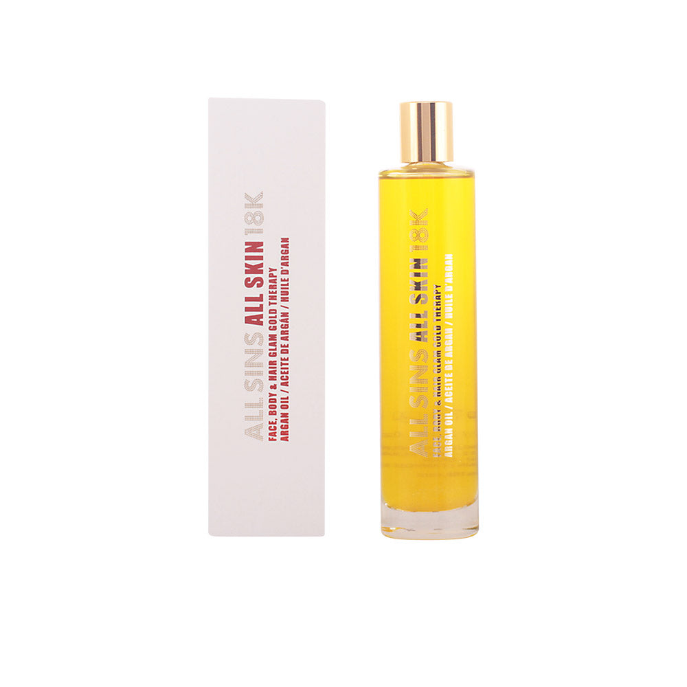 All Sins 18k Todo Piel Rostro Cuerpo y Cabello Glam Gold Therapy 100ml