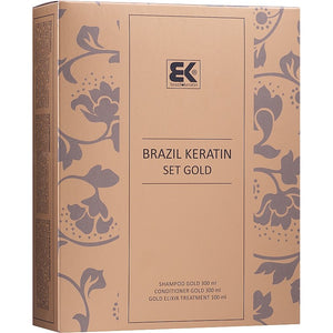 Brazil Keratin Anti Crespo Oro (Shampoo 300 ml + Conditioner 300 ml + Elixier 100 ml) — Anti-Frizz Set