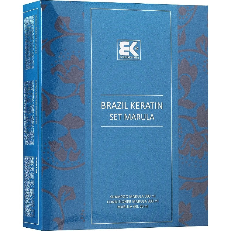 Brazil Keratin Marula (Shampoo 300 ml + Conditioner 300 ml + Öl 50 ml) — Haarpflegeset