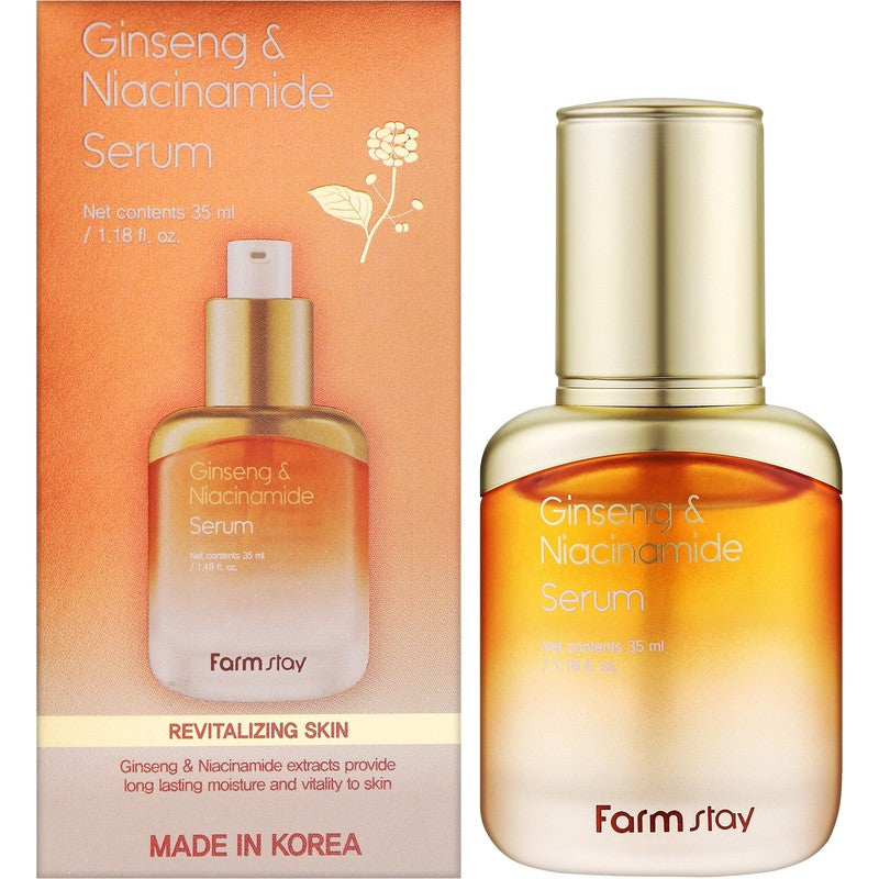 Farmstay Siero ginseng e niacinamide 35 ml — סרום לפנים