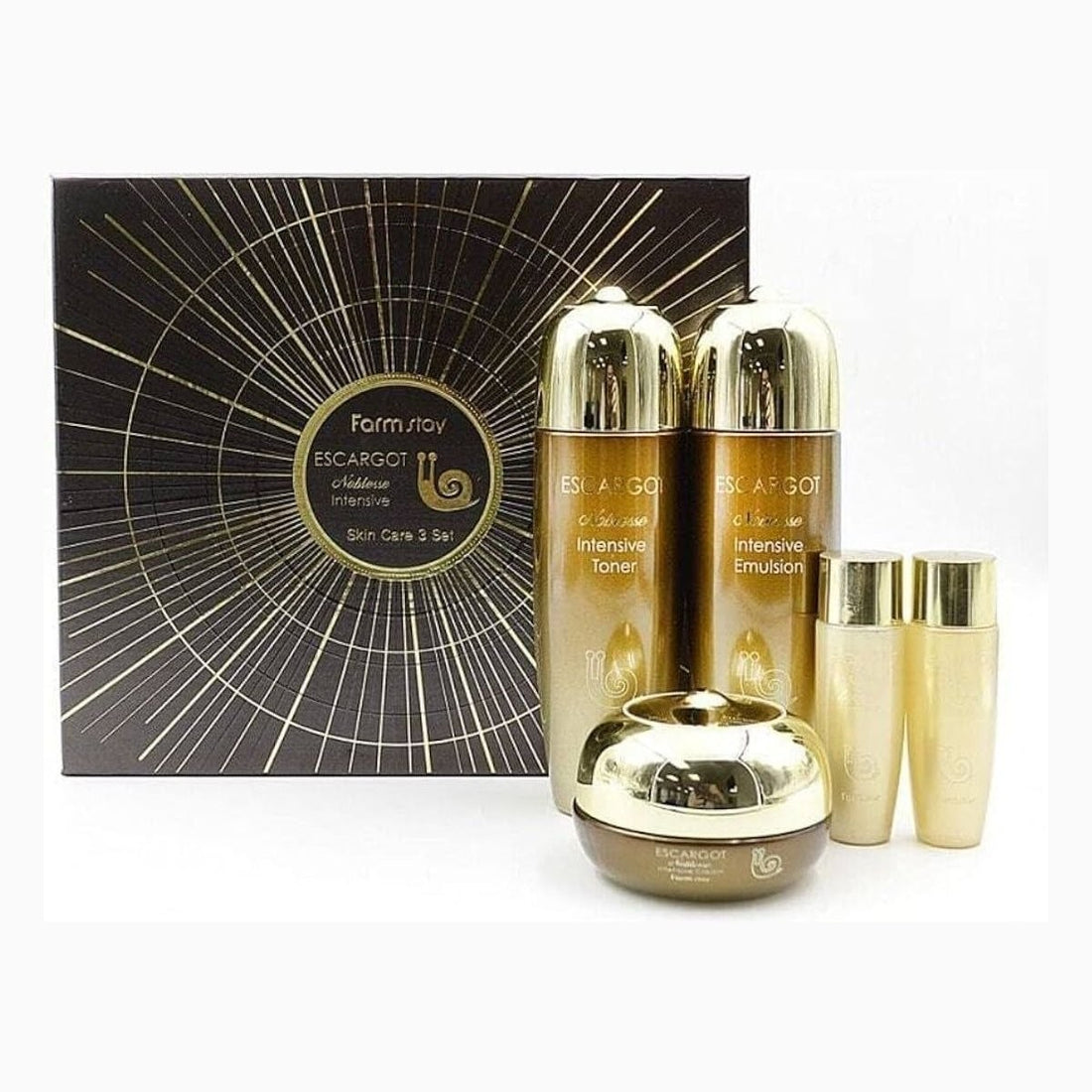 Farmstay Escargot Noblesse Intensive Set skincare viso 3 pezzi — Zestaw do pielęgnacji twarzy
