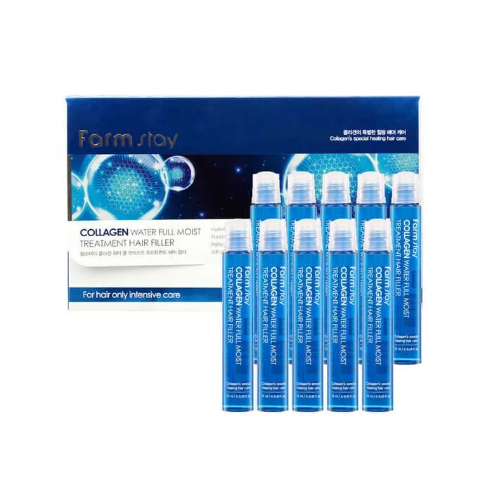 Farmstay Collagen Water Full Moist Filler capelli 10 x 13 ml — Wypełniacz do włosów