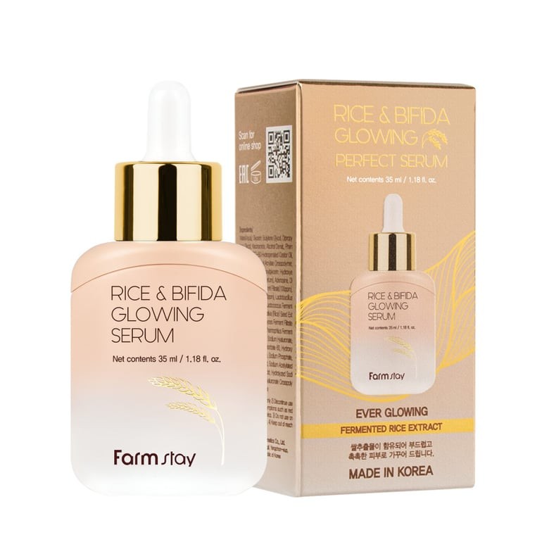 Farmstay Rice &amp; Bifida Glowing Siero viso 35 ml — Serum do twarzy