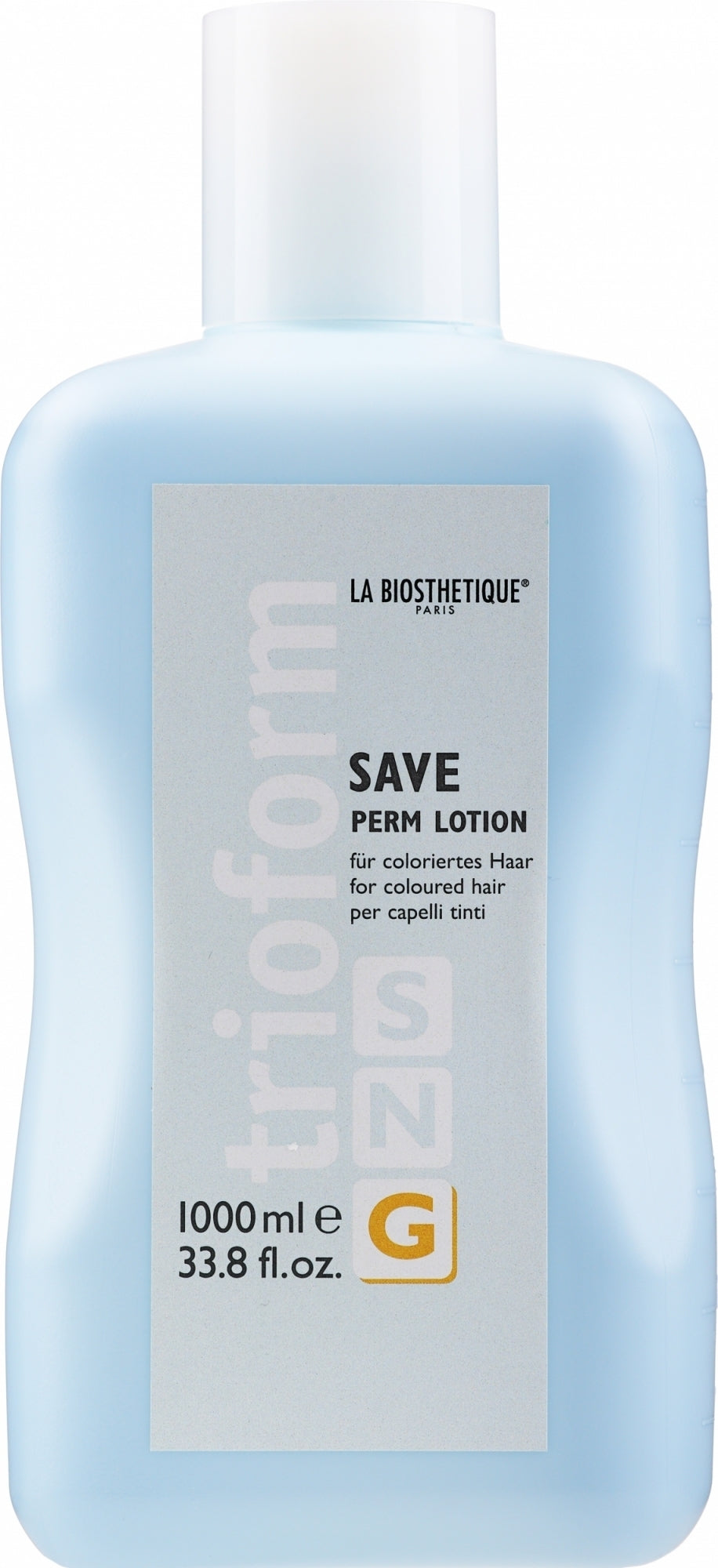 Lozione permanente delicata per capelli colorati La Biosthetique TrioForm Save G Professional Use 1000 ml
