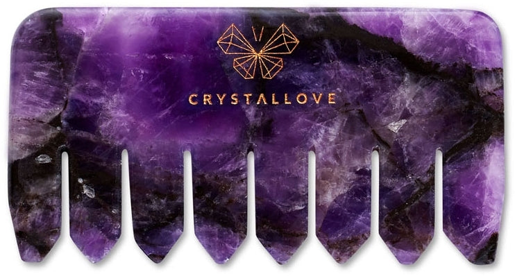 Pettine per il cuoio capelluto ametista Crystallove
