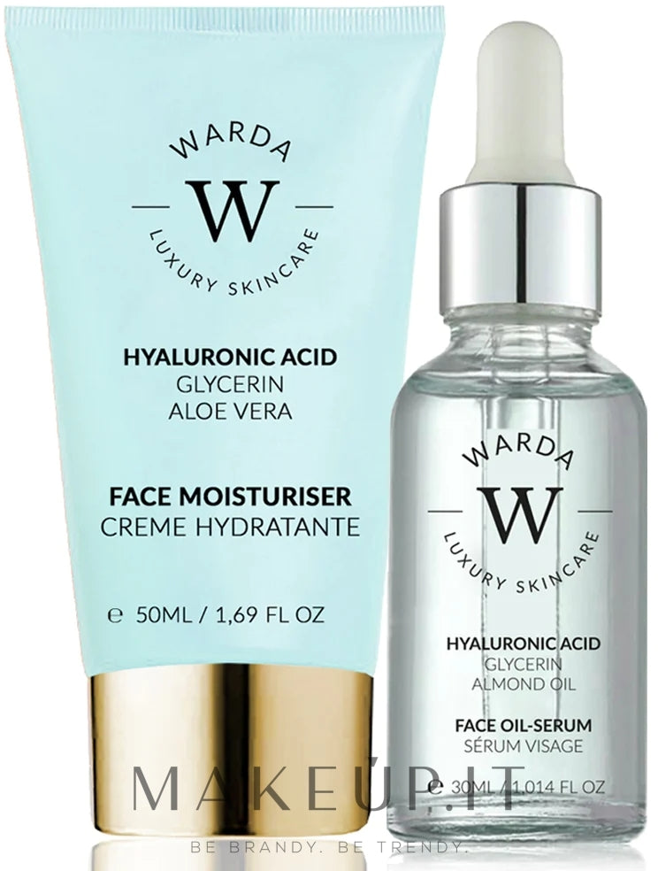 Set Warda Skin Hydration Boost Hyaluronic Acid (f/cr/50ml + oil/serum/30ml)