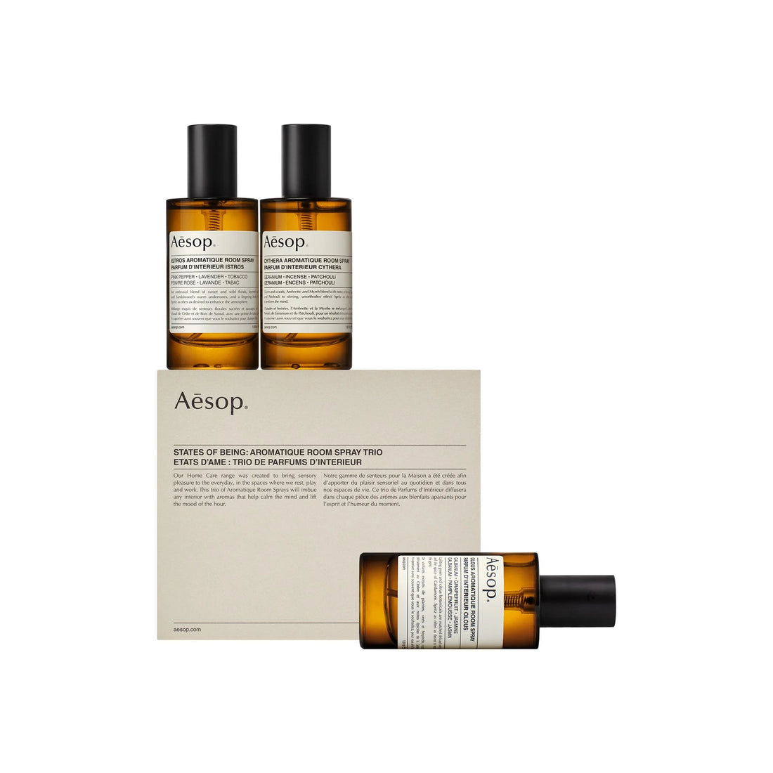 Aesop States of Being Trio Spray per Ambienti — Set Spray Ambiente
