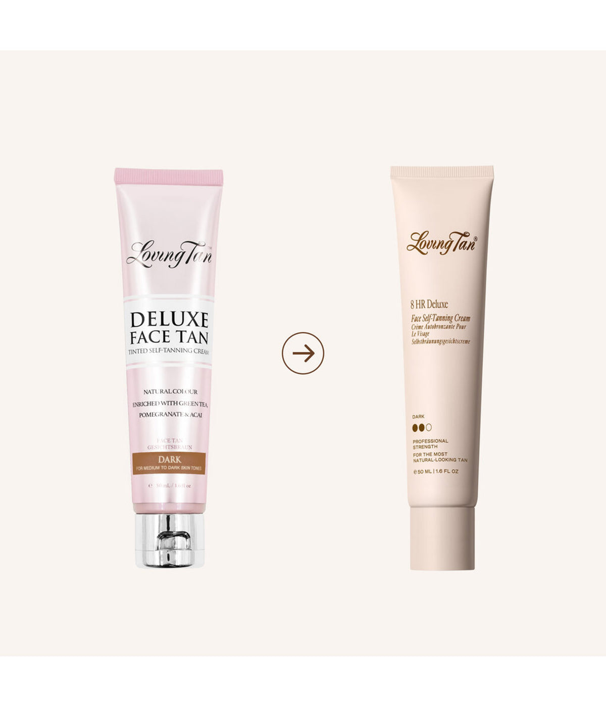 Loving Tan Deluxe Tan Dark 50 ml — Crema Autoabbronzante Viso