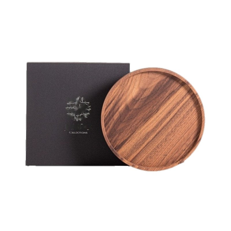 Portacandele in legno, misura M, 195 mm Jambo Collections Walnut Candle Plate