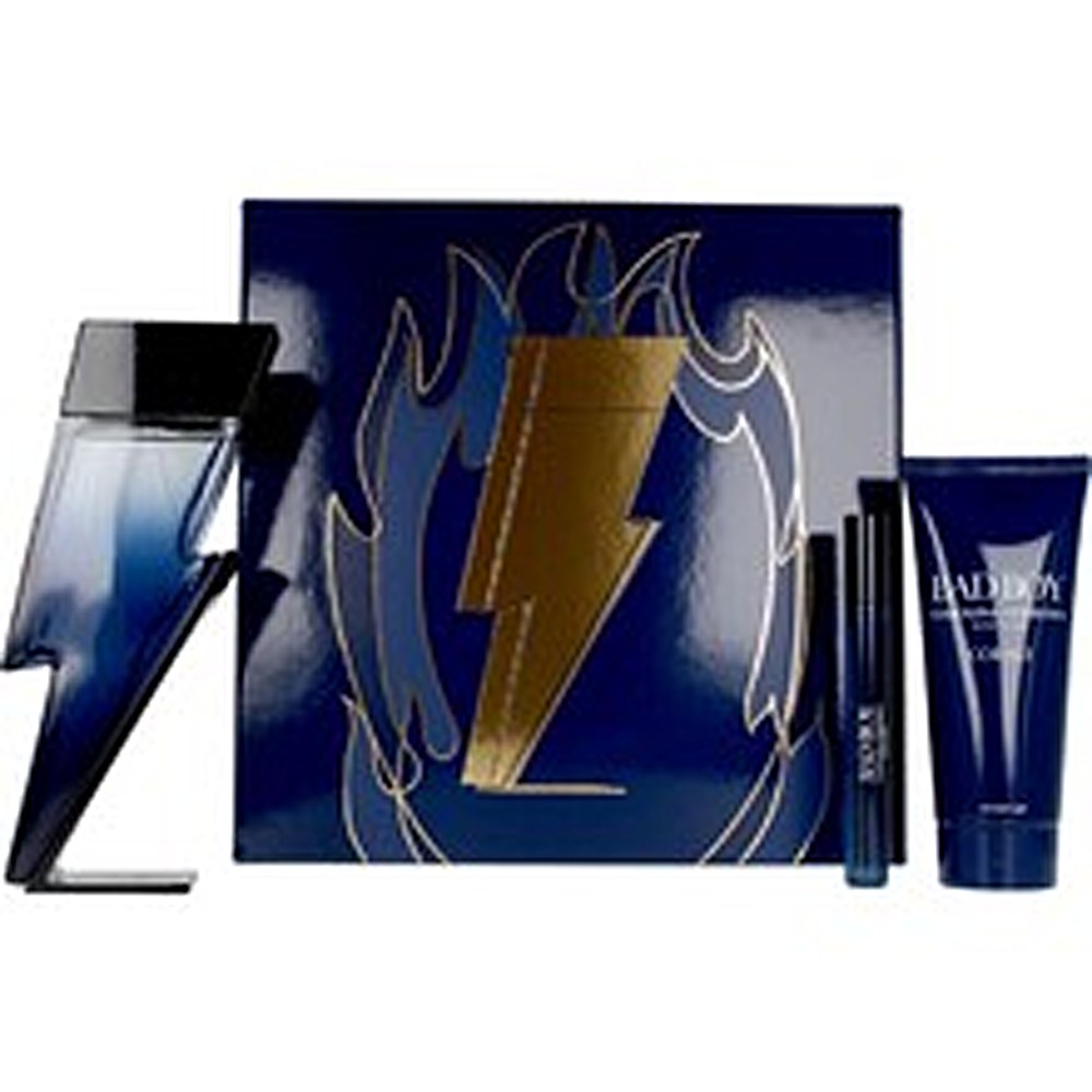 Carolina herrera Подарочный набор Bad Boy Cobalt Electrique для мужчин: парфюмированная вода 100 мл, гель для душа 100 мл и миниатюрная парфюмированная вода 10–100 мл.