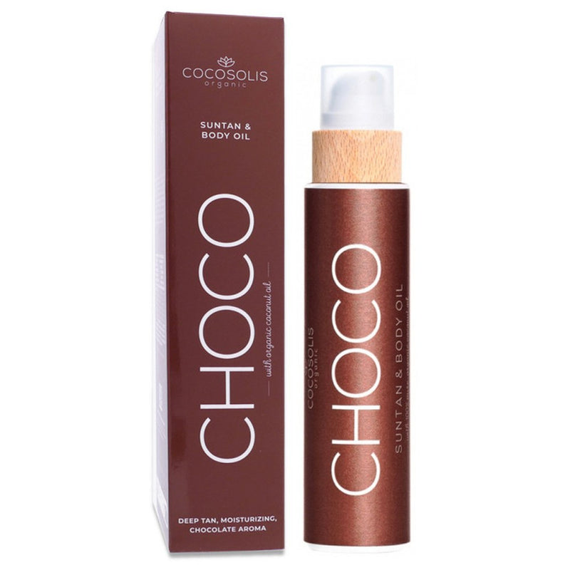 COCOSOLIS CHOCO huile traitante et bronzante sans indice de protection au parfum Chocolat 200 ml
