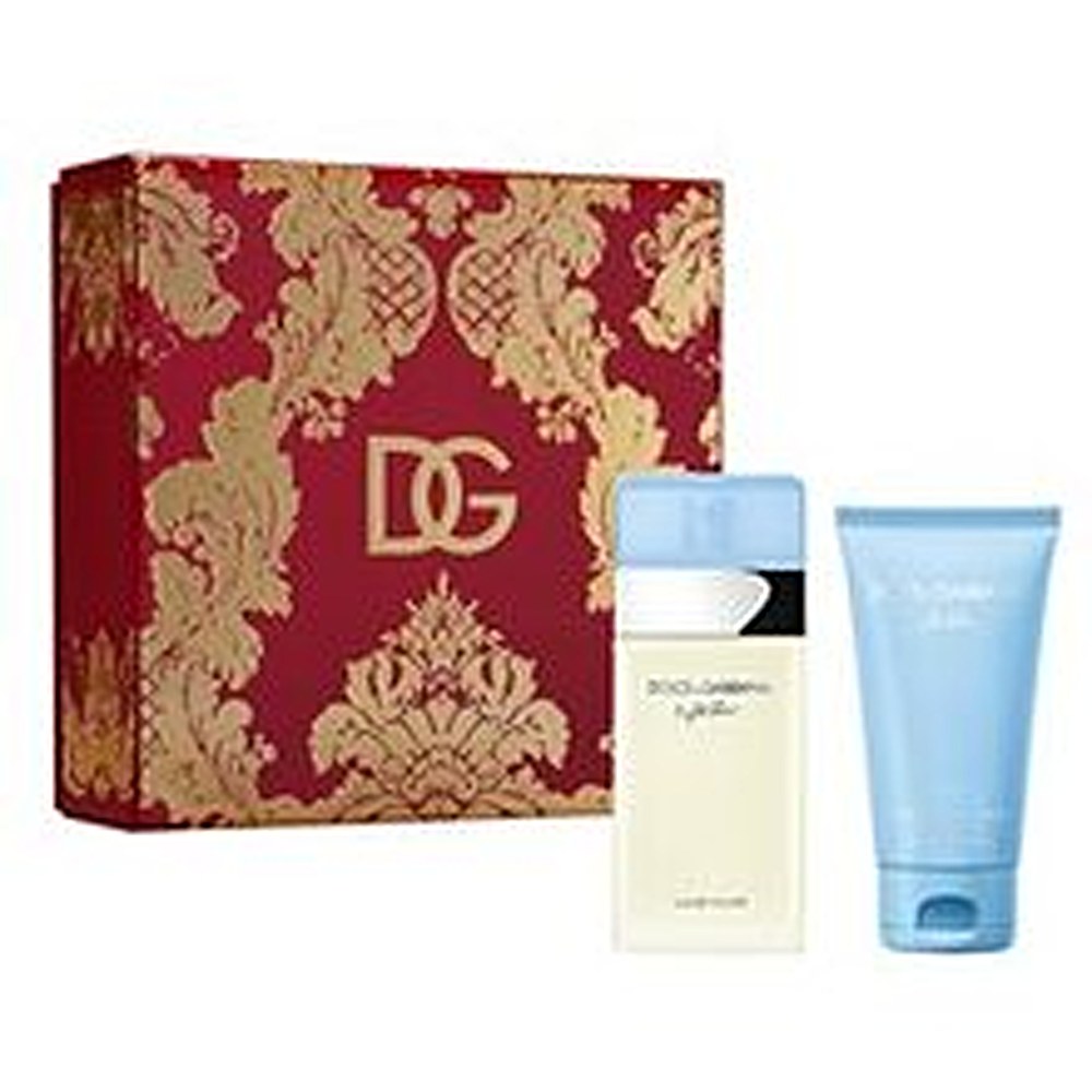 Dolce gabbana Cutie cadou Apa de toaleta albastru deschis 50 ml si crema de corp 50 ml