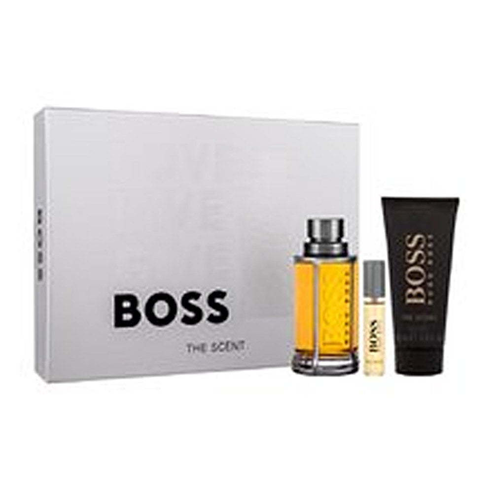 Hugo boss مجموعة هدايا ذا سينت او دي تواليت أومو 100 مل، أو دو تواليت أومو 10 مل وجل استحمام 100 مل