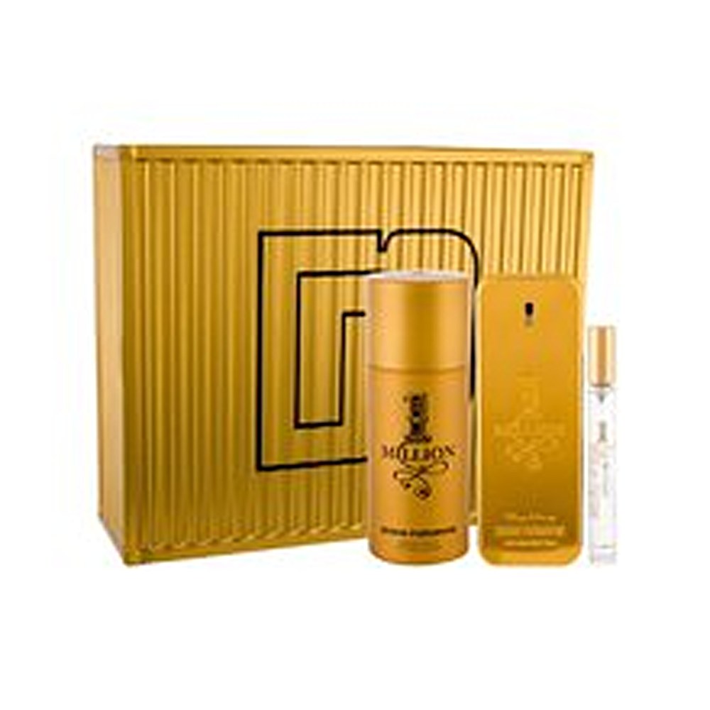Paco rabanne 1 מיליון SET EDT 100 מ"ל + דיאוספריי 150 מ"ל + EDT מיניאטורי 10 מ"ל