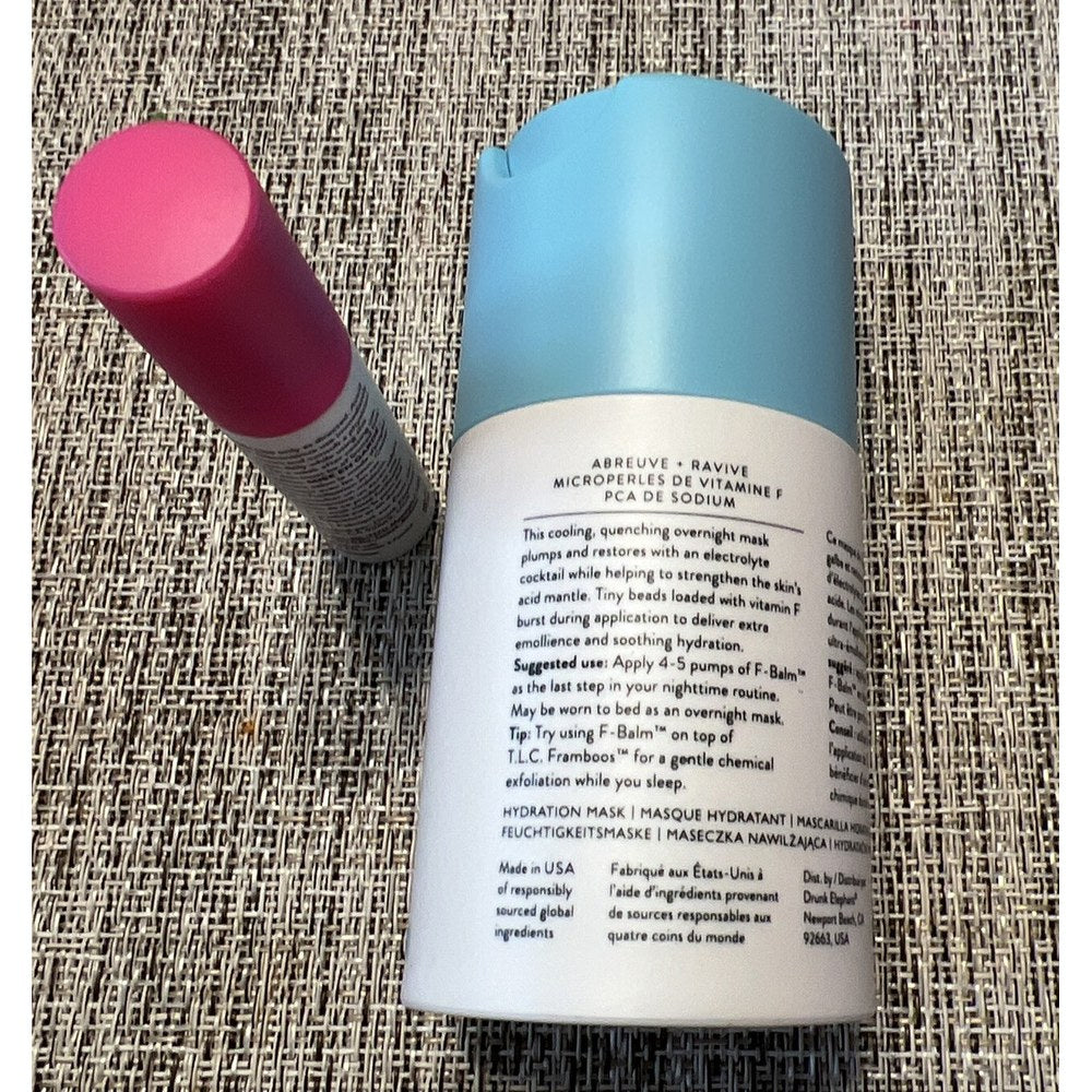Drunk elephant F-Balm + TLC Framboos Ночной набор по уходу за кожей