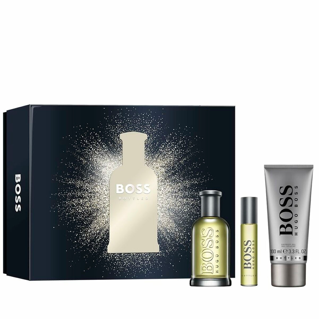 Hugo Boss 병에 담긴 제품 및 T 100 V 젤 100 및 T 10 M