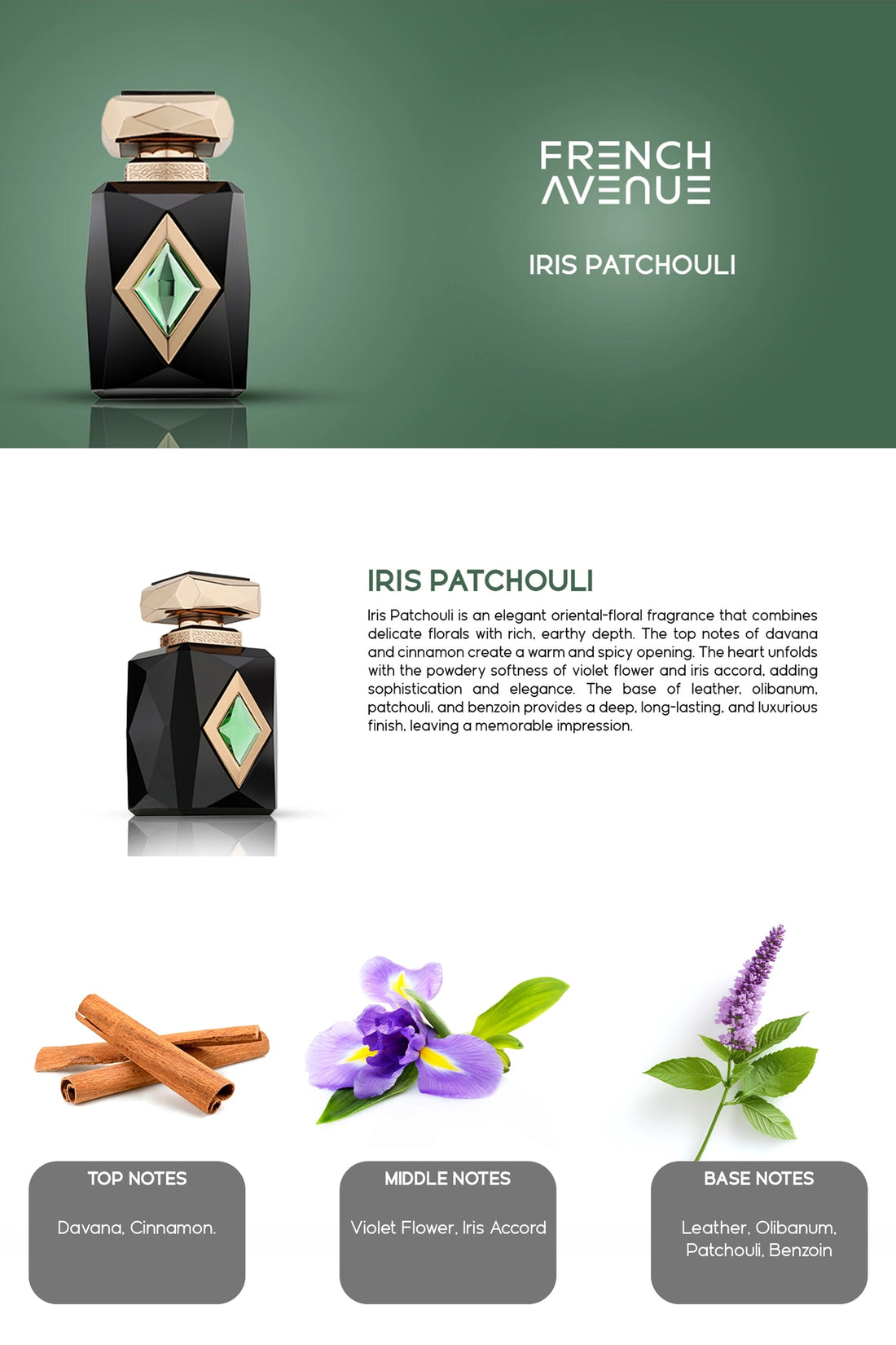 French Avenue Iris Patchouli 80ml — Extrait de Parfum