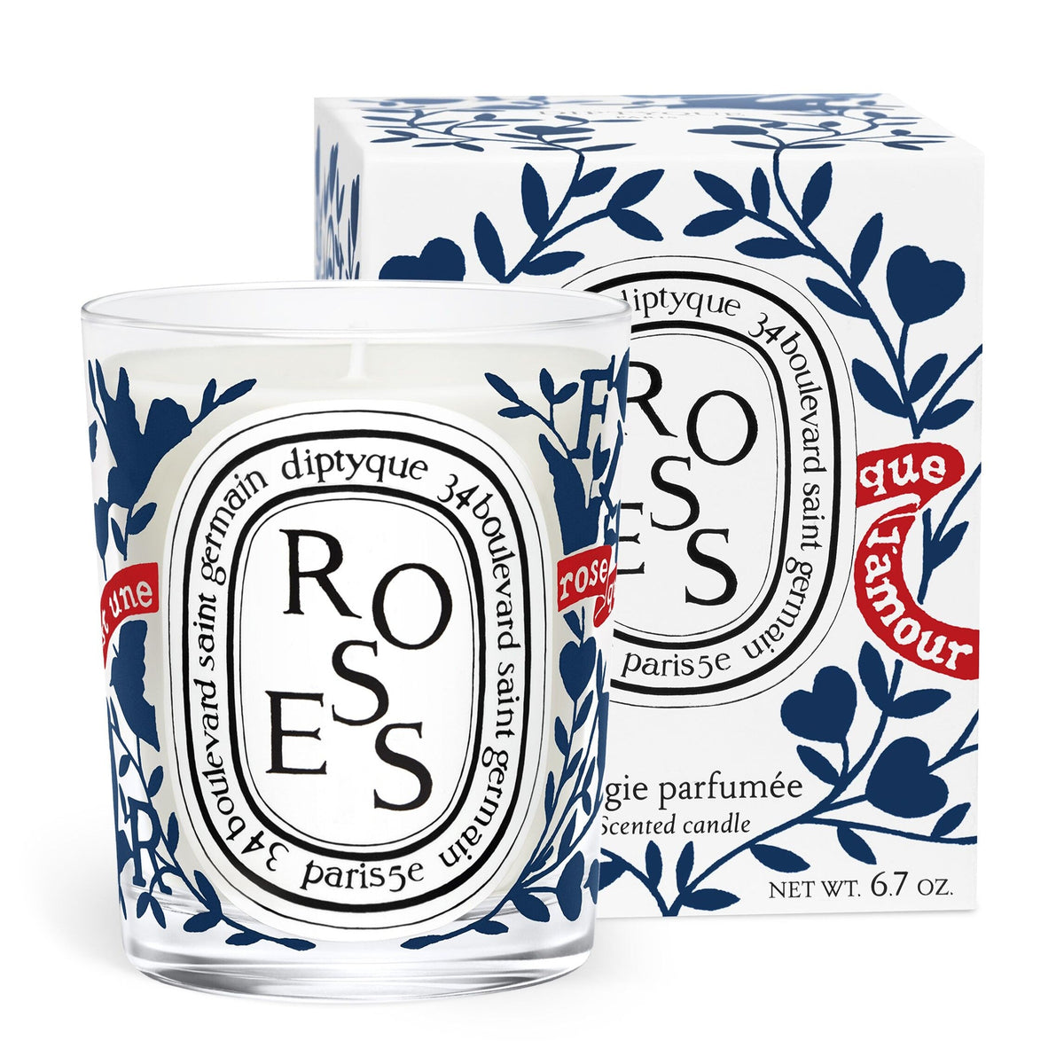 Diptyque Roses Candle Saint Valentine 2026 — Candela