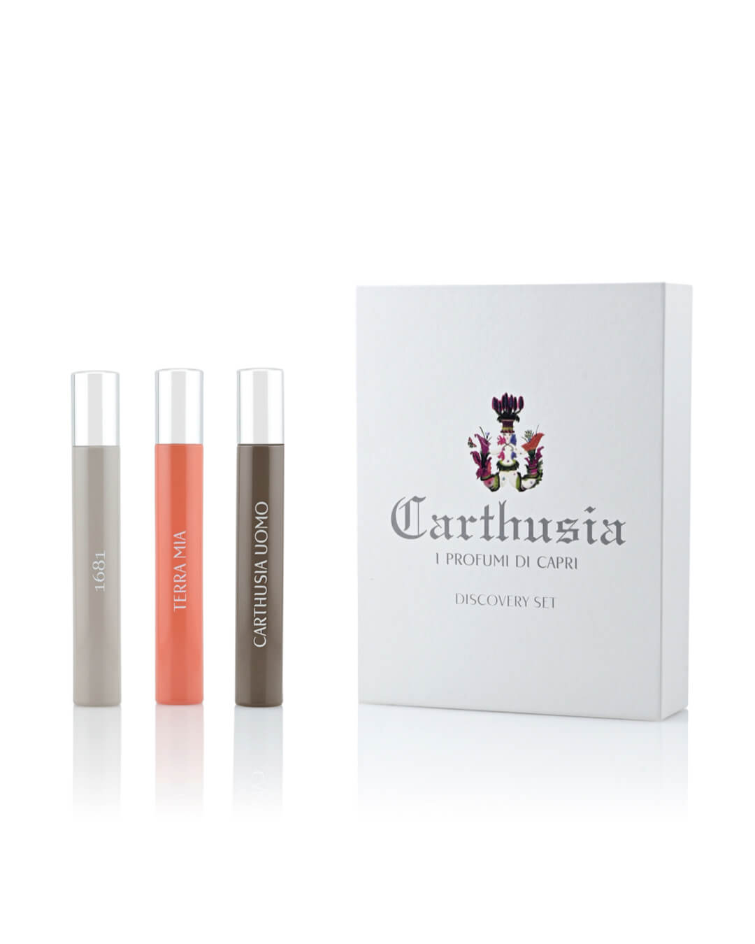 Carthusia イタリアンエレガンスディスカバリーセット1681、 Carthusia マン、マイランド 3 x 10ml