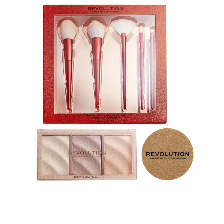 Revolution Make Up illuminante e pennelli Lotto 3 pezzi