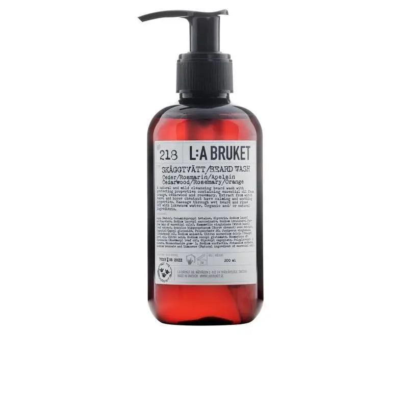 L:A Bruket 218 NETTOYANT BARBE BOIS DE CÈDRE 200ml