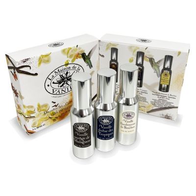 Maison de la vanille Coffret Découverte Vanilles des Origines Eau de Toilette Mixte 3x 30 ml