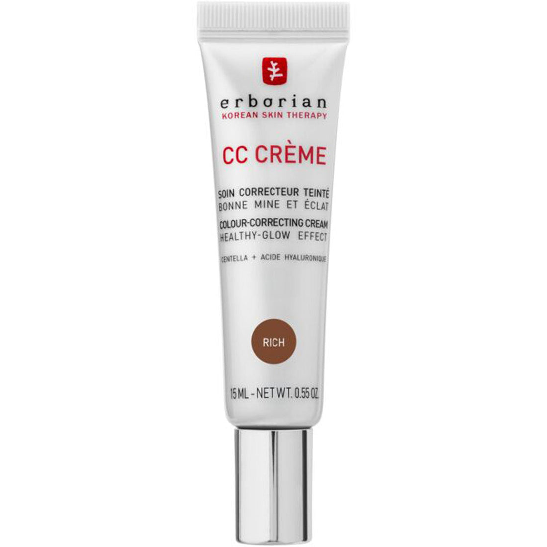 Erborian CC Crème Centella Asiatica CC cream per tinta uniforme SPF 30 colore Rich 15 ml