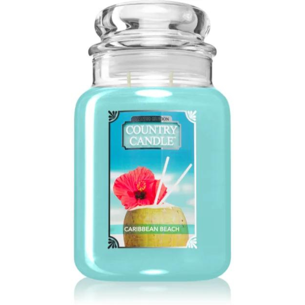 Country Candle Bougie parfumée Plage des Caraïbes 737 g