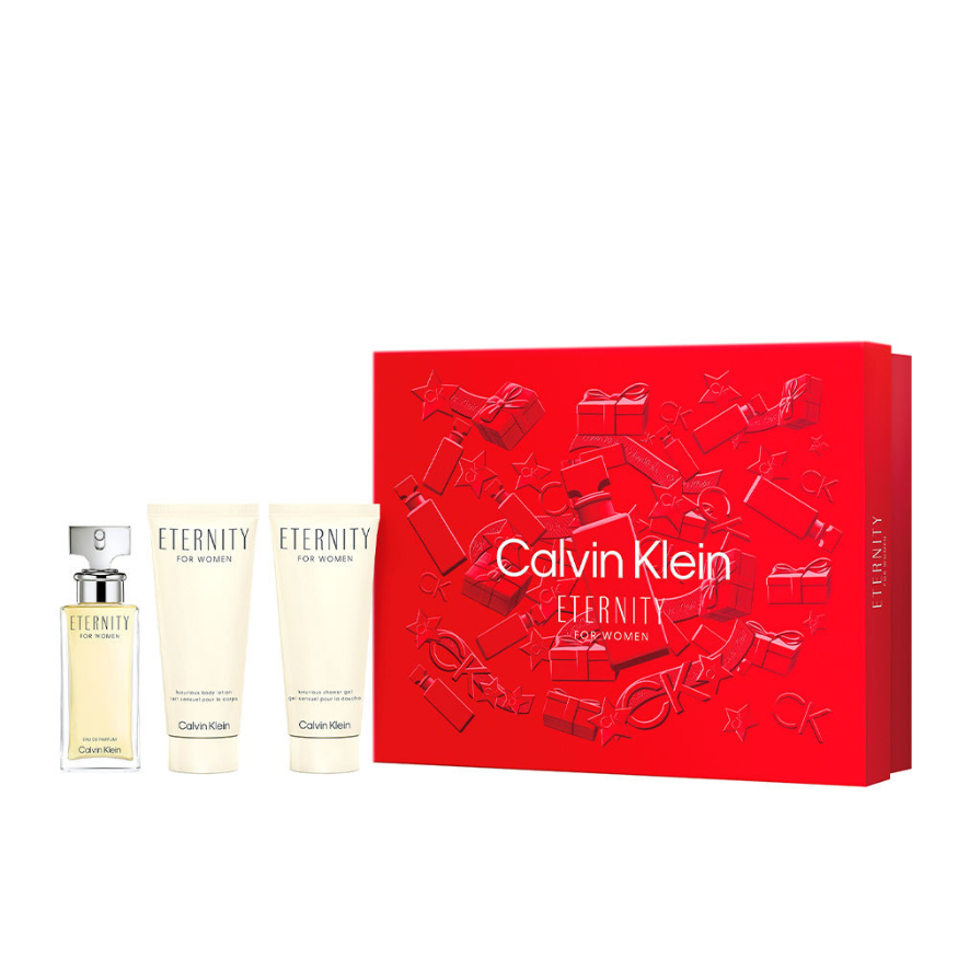 Calvin Klein Eternity für Frauen Eau De Parfum 50 ml + Körperlotion 100 ml + Duschgel 100 ml