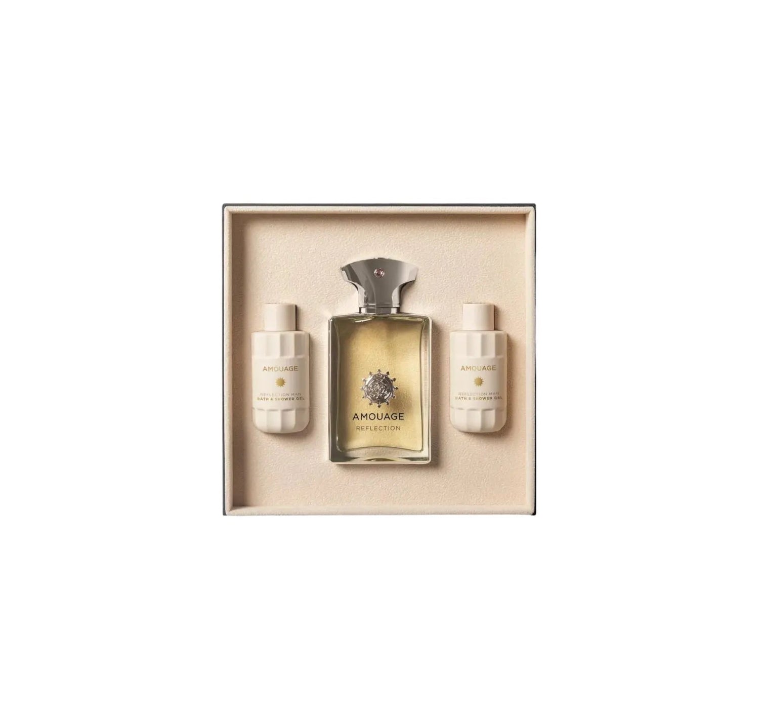 Amouage Reflection Geschenkset für Männer – 100 ml + 2 x 60 ml Duschgel