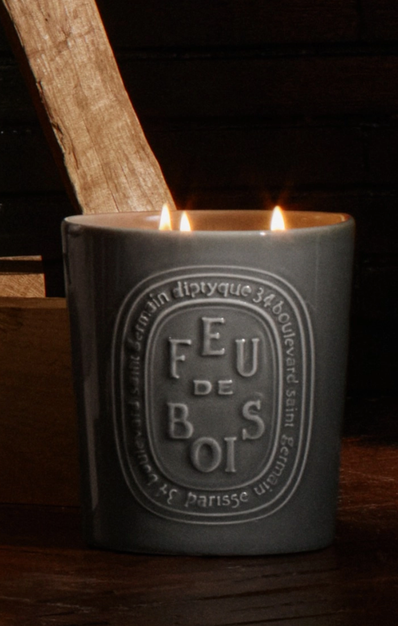 Diptyque Feu de Bois 600 g — Candela Profumata