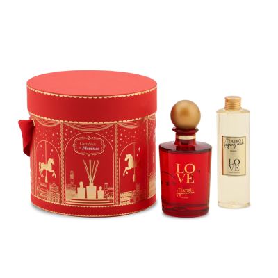 Teatro fragranze uniche Coffret Cadeau Hatbox LOVE Sticks 250 ml + Recharge 250 ml