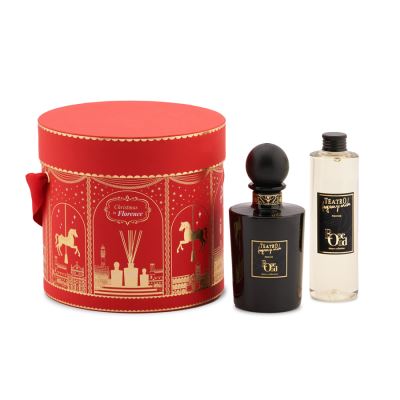 Teatro fragranze uniche Hatbox Geschenkset Rose Oud Sticks 250 ml + Nachfüllung 250 ml