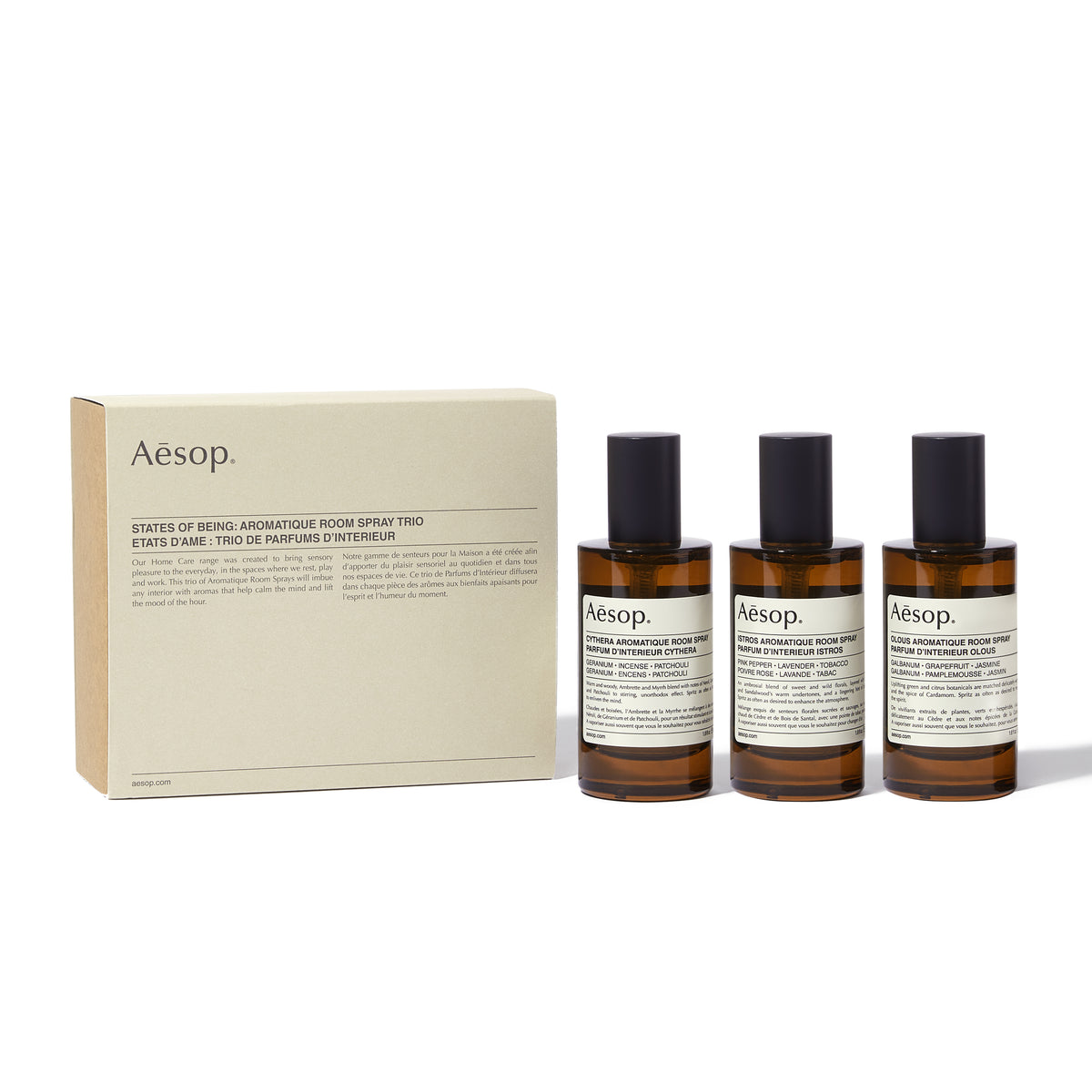 Aesop States of Being Trio Spray per Ambienti — Set Spray Ambiente