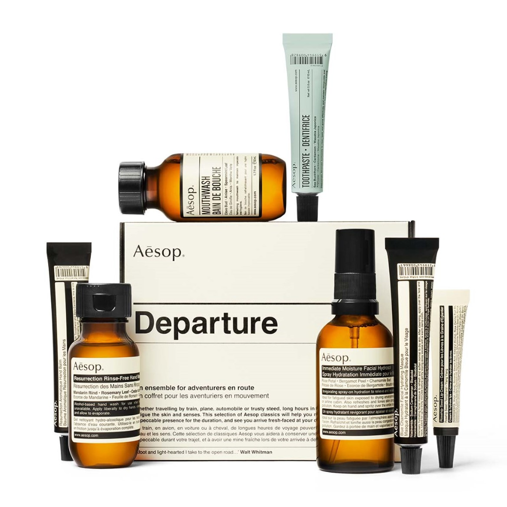 Aesop Kit de voyage pour le départ de Aesop 50 + 15 + 15 + 50 + 6 + 50 + 10 (196 ml)