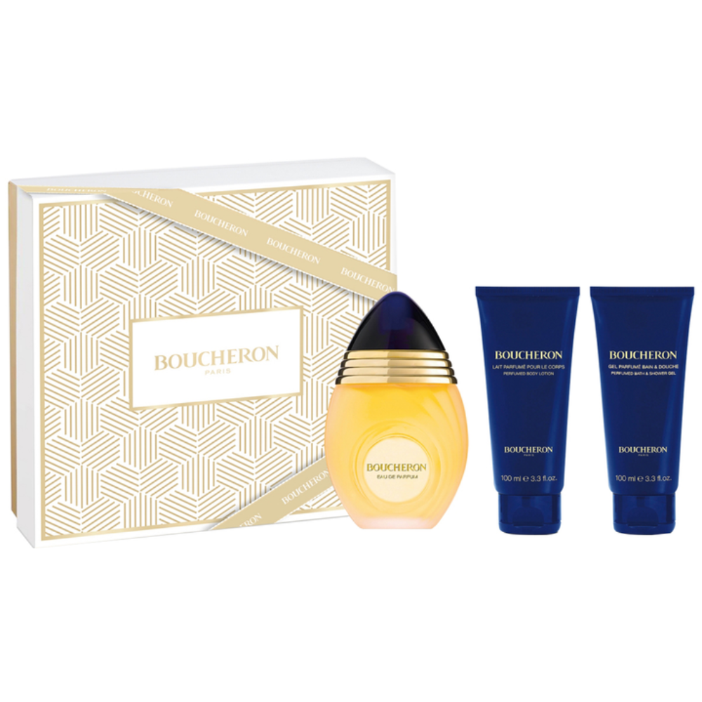 Boucheron Vrouw Lot 3 stuks Eau de parfum 100 ml + geparfumeerde melk 100 ml + geparfumeerde gel 100 ml