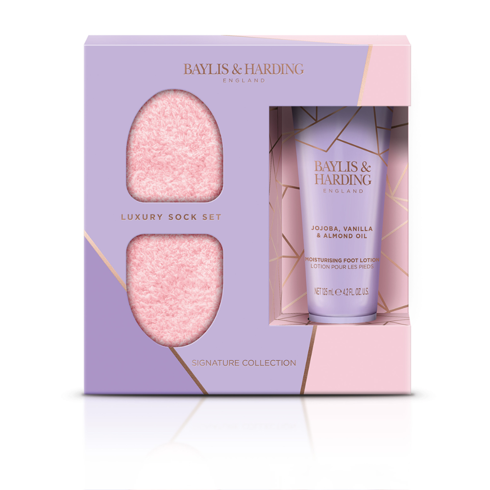 Baylis &amp; harding Coffret de Chaussettes de Luxe (Jojoba &amp; Vanille) 125 ml