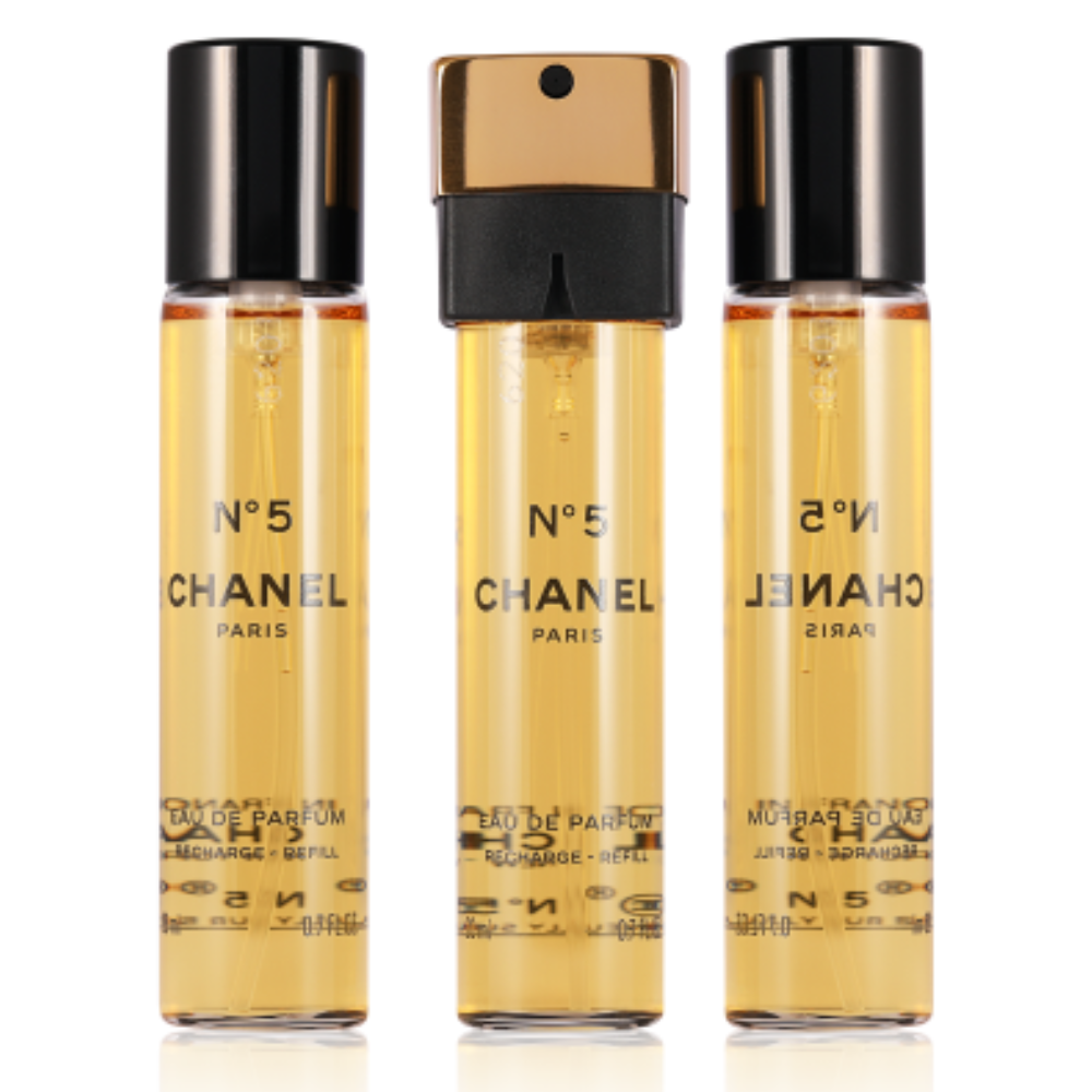 Chanel N5 eau de parfum voor dames Twist en Spray Navulling 3x20 Ml