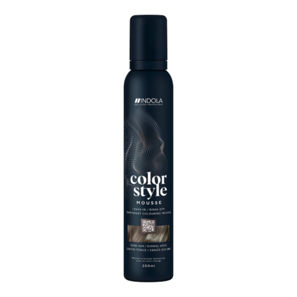 Indola Color Style Mousse farvestof 200ml mørk ask