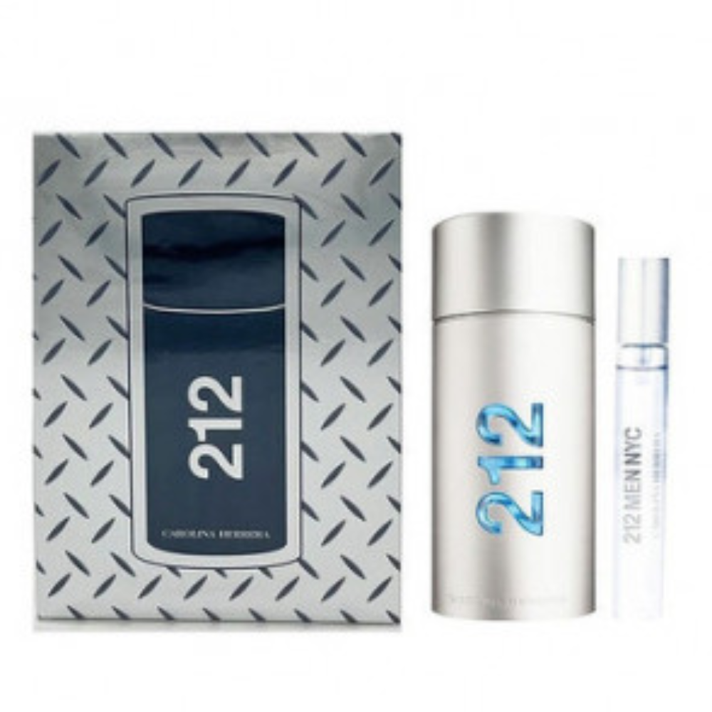 Carolina Herrera 212 Men Nyc Eau De Toilette Sp 100ml Mini 10ml Coffret De Voyage