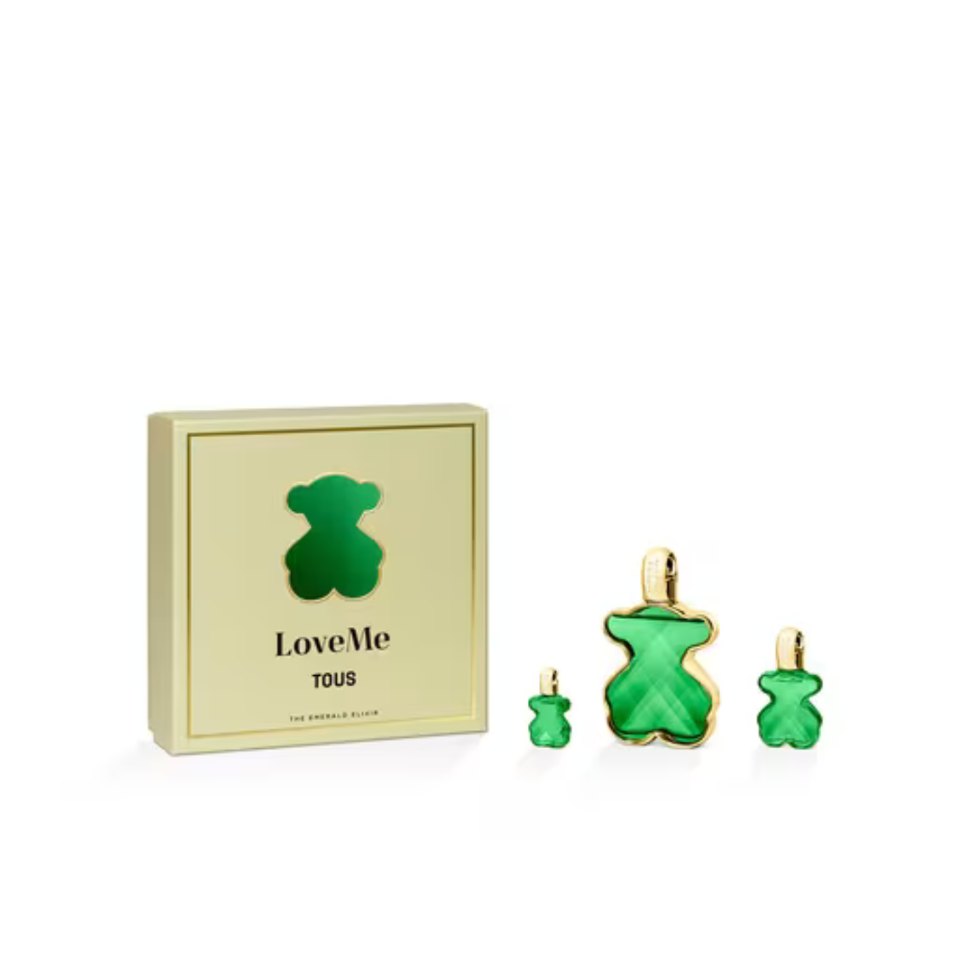 Tous Футляр для духов Loveme The Emerald Elixir, 3 предмета