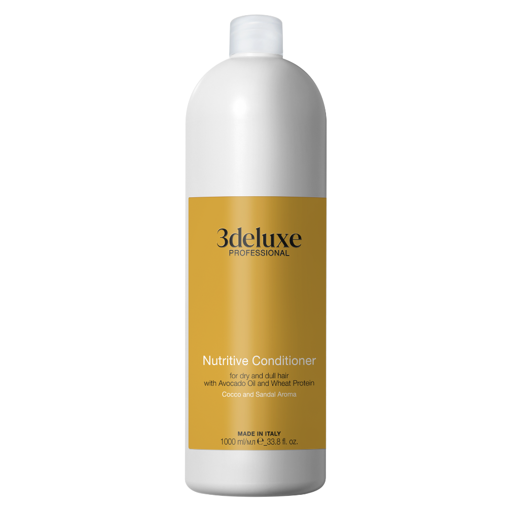 3DeLuXe Nutritive Conditioner — balsamo nutriente capelli secchi con olio avocado e proteine del grano 1000 ml