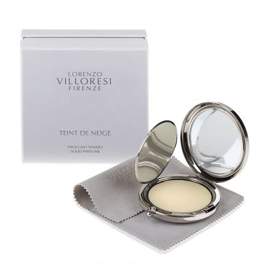 Villoresi Teint De Neige Parfum Solide en Coffret Métal 10 gr