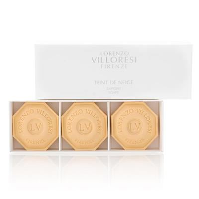 Villoresi Savon Teint de Neige 100 gr. dans un coffret cadeau de 3 pièces